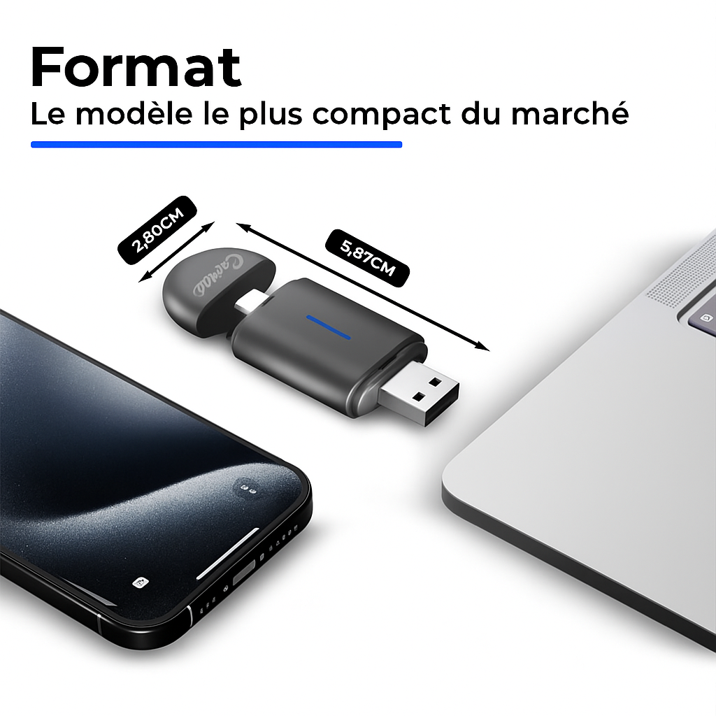 CarMe 2 en 1 - CarPlay sans fil et Android Auto